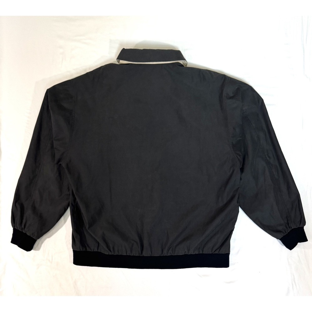 Vintage Lyle & Scott Men's Large Jacket Black Bomber Full Zip - Picture 3 of 5